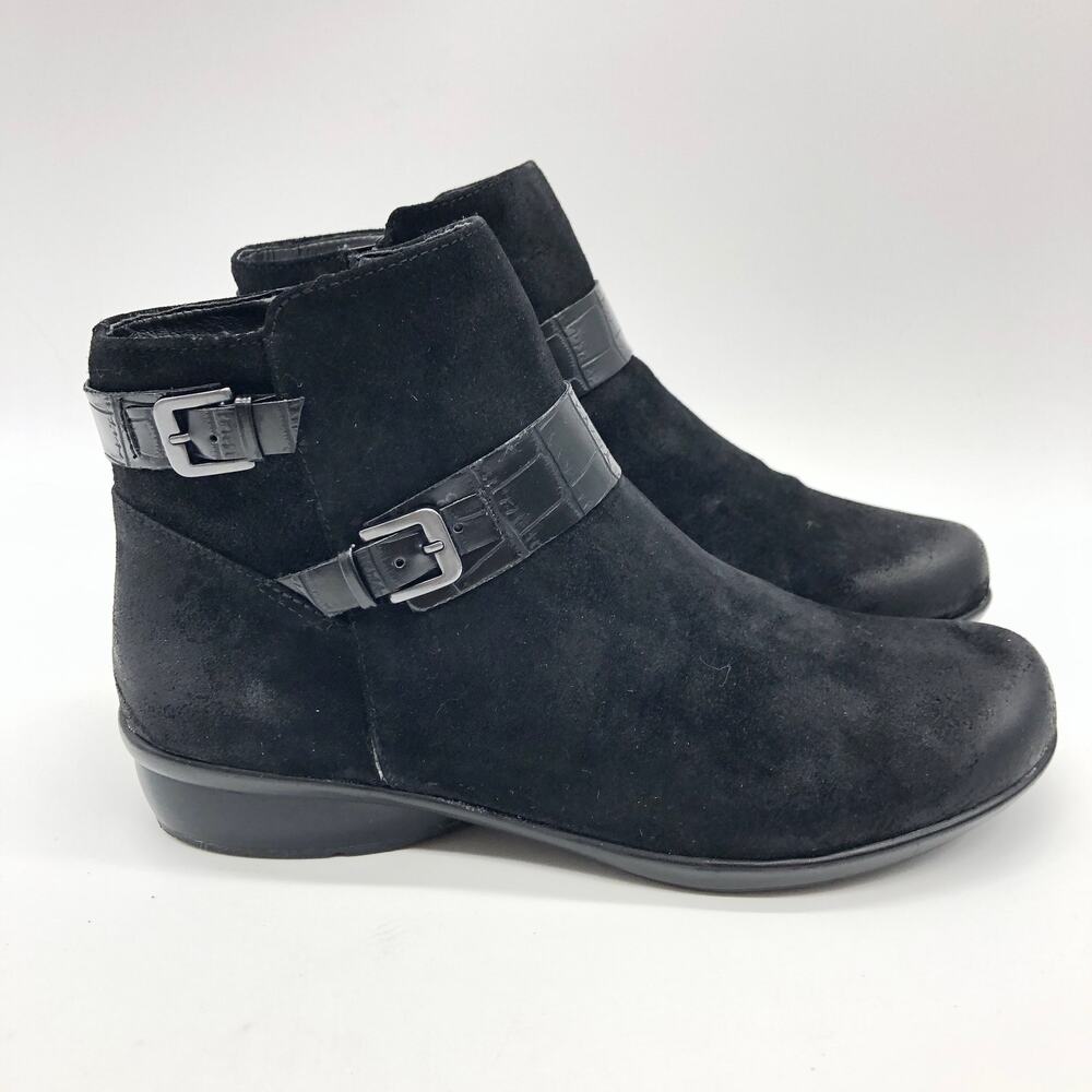 Naturalizer Womens Cole Black Suede Ankle Boots 8.5 M New - Picture 5 of 10